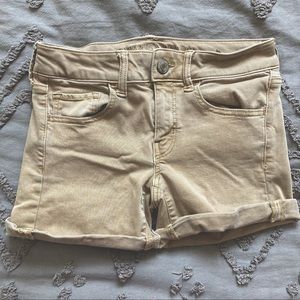 AE Khaki denim shorts